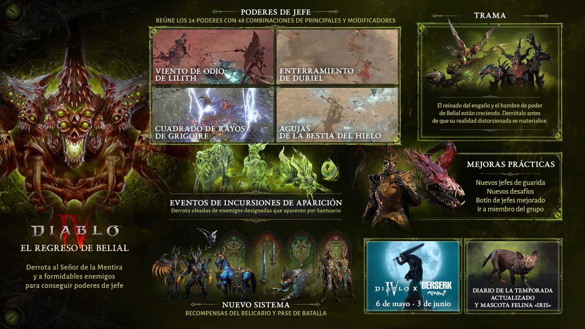 Todo sobre la temporada 8 de Diablo IV: nuevos jefes, relicario y guía de leveo