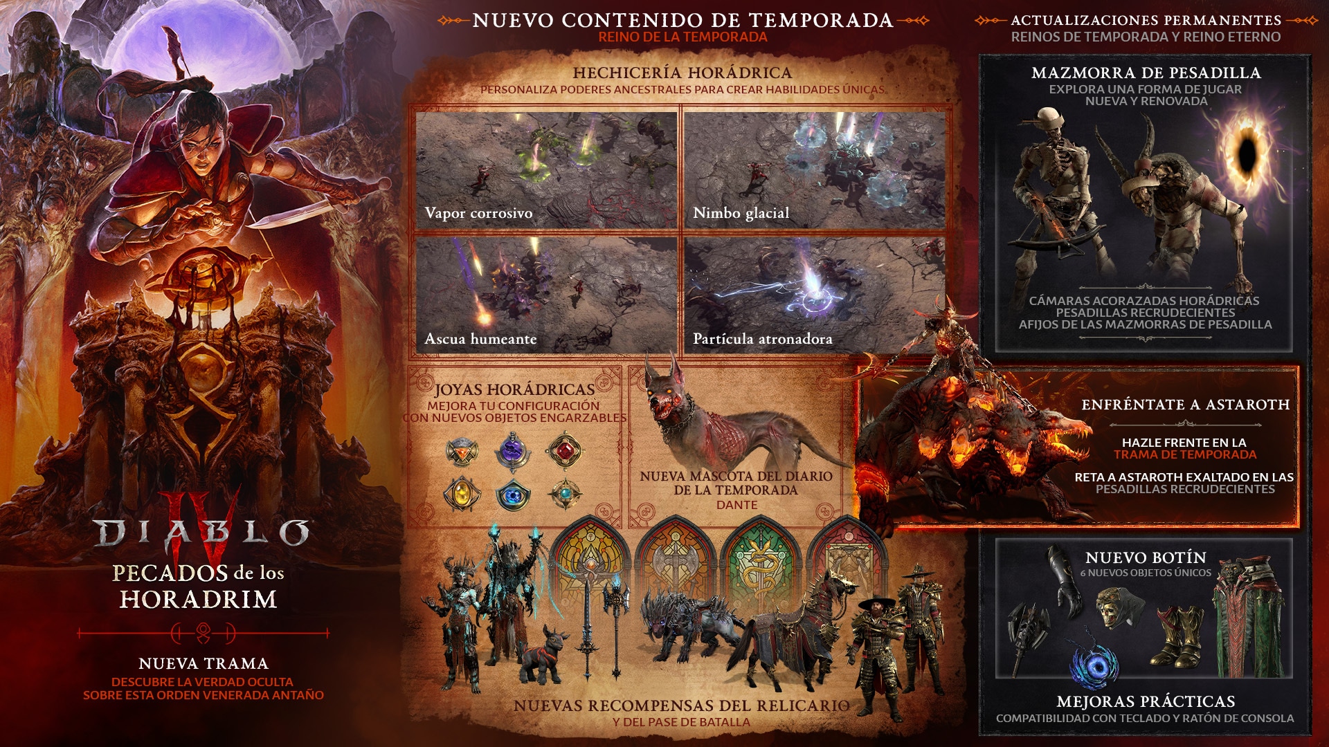 Todo sobre la temporada 9 de Diablo IV: nuevas mazmorras, cámaras acorazadas y poderes horádricos