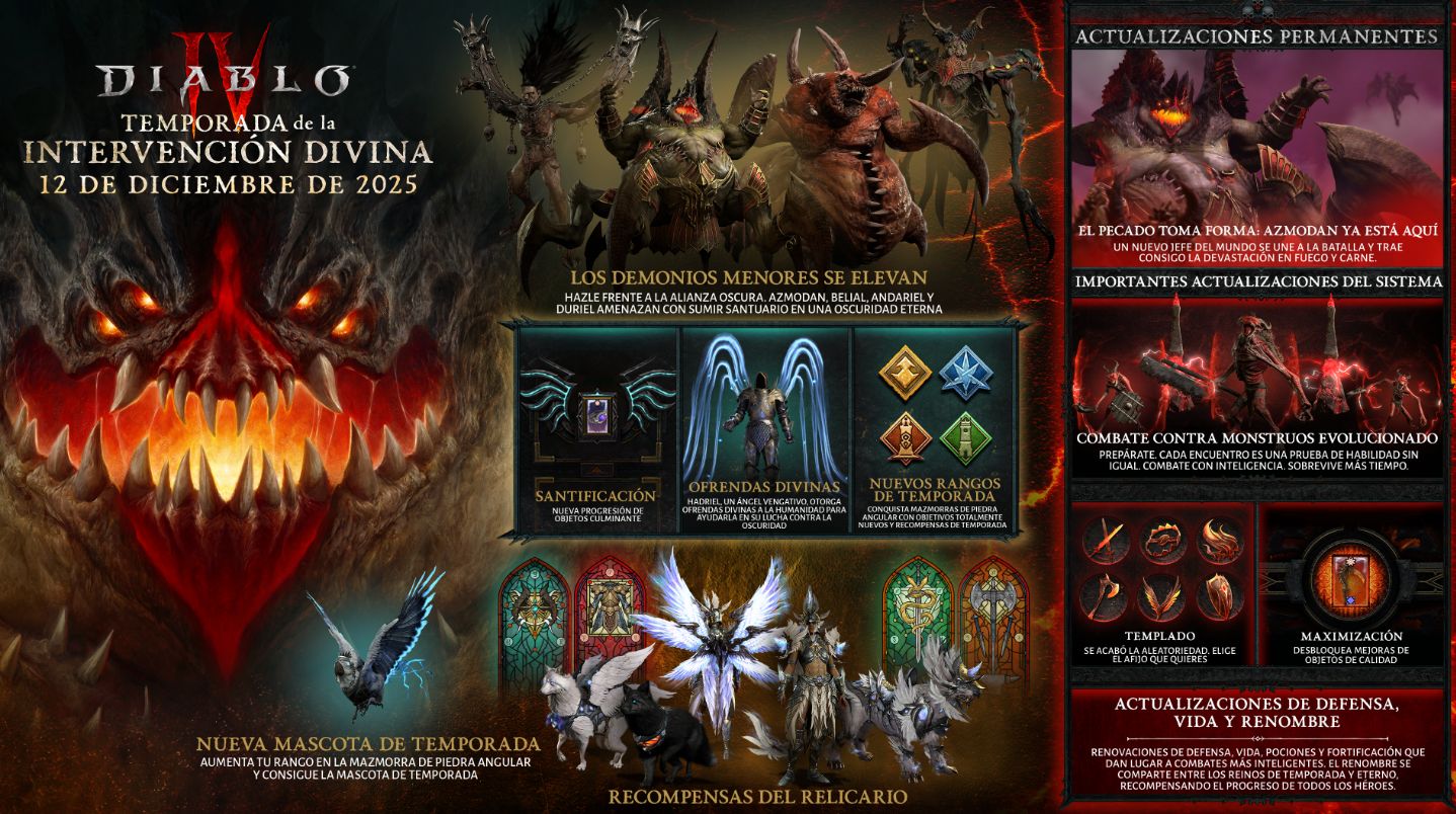 (Casi) Todo sobre la temporada 11 de Diablo IV: santifica tu comienzo con nuestras guías
